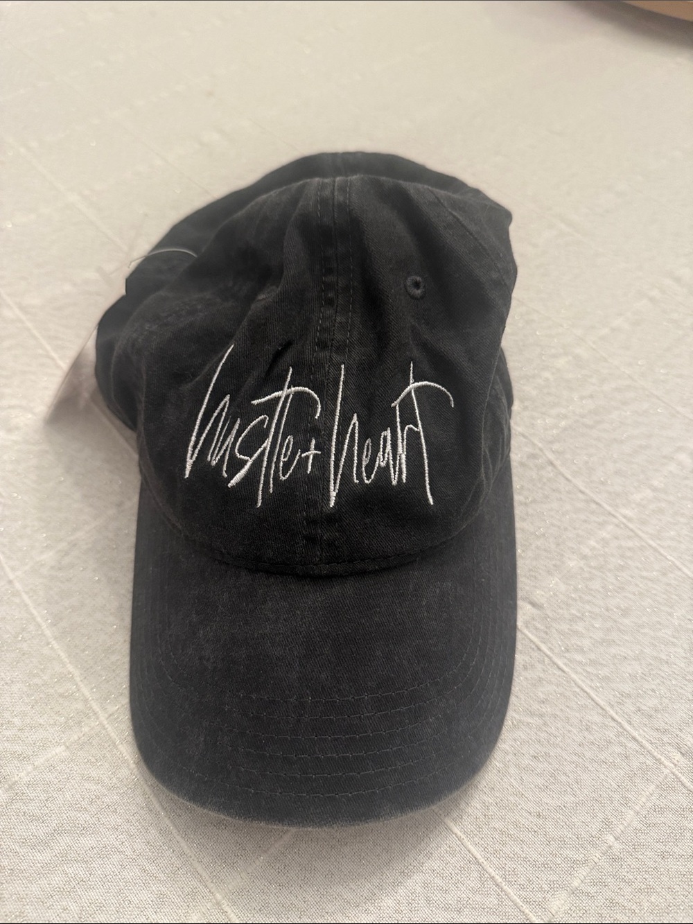 Black Embroidered Baseball Cap